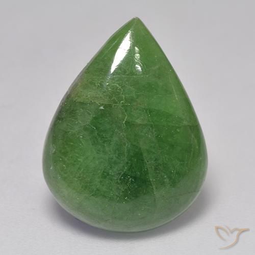 9.99ct Natürlicher Mittelgrün Tsavorit-Granat, Birnenform, Lichtdurchlässig