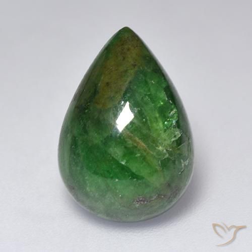 8.71ct Natürlicher Waldgrün Tsavorit-Granat, Birnenform, Lichtundurchlässig