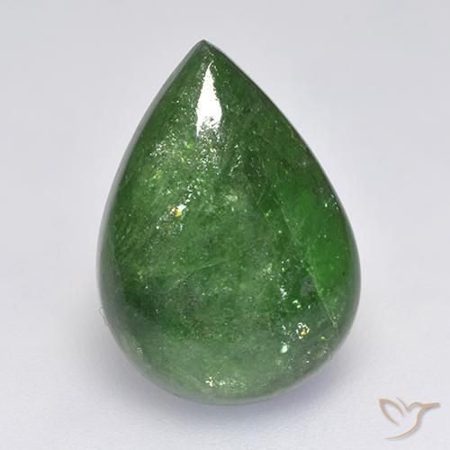 10.24ct Natürlicher Mittelgrün Tsavorit-Granat, Birnenform, Lichtdurchlässig