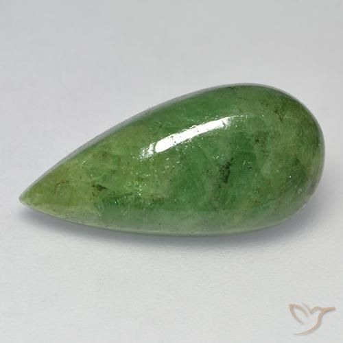 6.64ct Natürlicher Mittelgrün Tsavorit-Granat, Birnenform, Lichtdurchlässig