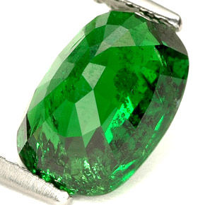3,97 ctw natürlicher grüner Tsavorit, Oval Schliff, SI