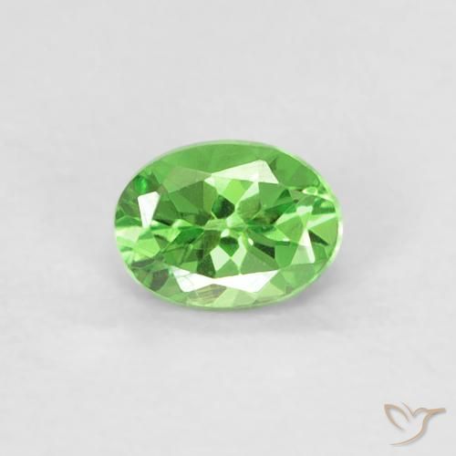 0.22ct Natürlicher Lebendiges grün Tsavorit-Granat, Oval, VVS