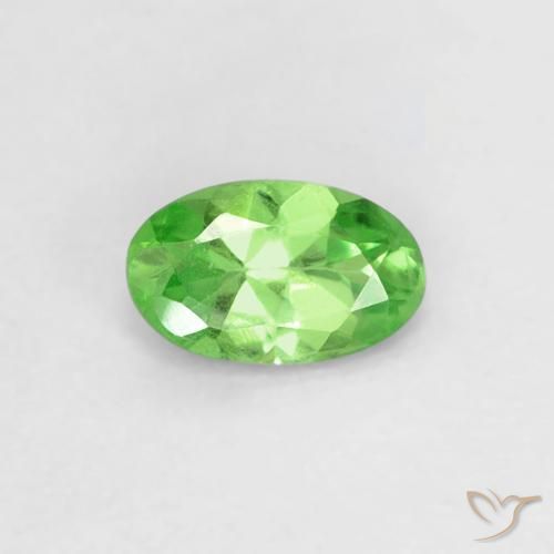 0.23ct Natürlicher Lebendiges grün Tsavorit-Granat, Oval, VVS-VS