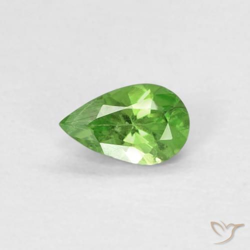 0.26ct Natürlicher Lebendiges grün Tsavorit-Granat, Birnenform, VVS-VS