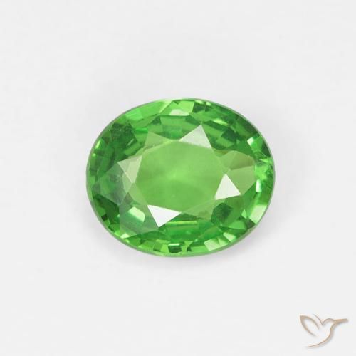 0.71ct Natürlicher Mittelgrün Tsavorit-Granat, Oval, VS