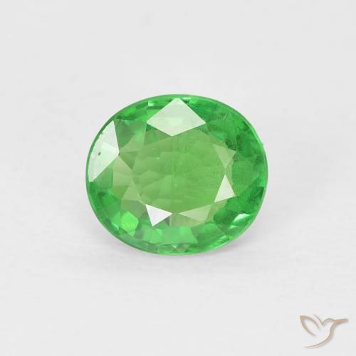 0.76ct Natürlicher hellgrün Tsavorit-Granat, Oval, VS