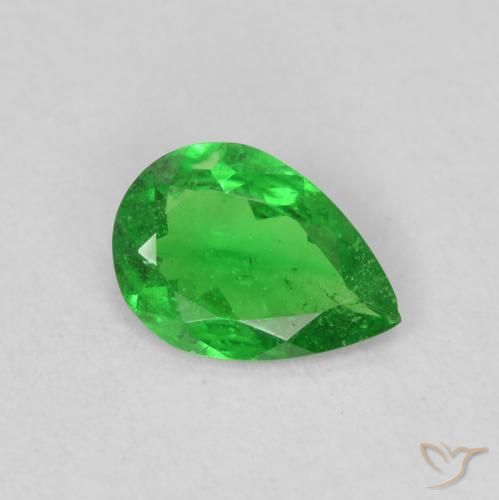0.53ct Natürlicher Mittelgrün Tsavorit-Granat, Birnenform, SI