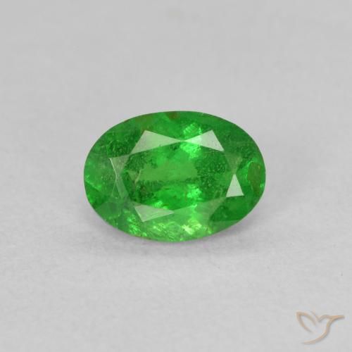0.92ct Natürlicher Mittelgrün Tsavorit-Granat, Oval, SI