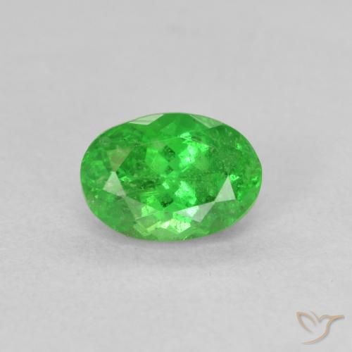 1.15ct Natürlicher Mittelgrün Tsavorit-Granat, Oval, VS-SI