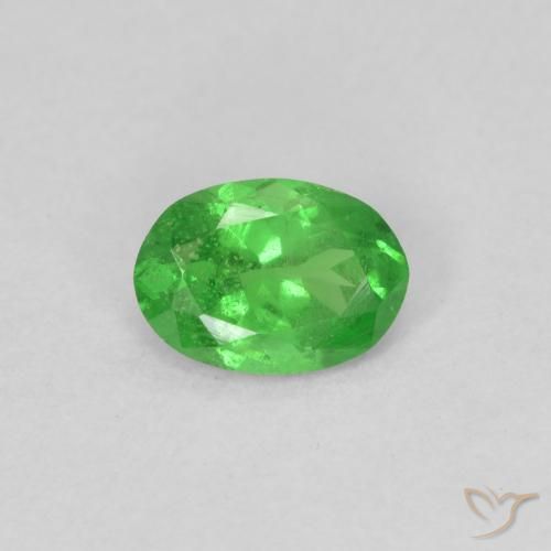 0.71ct Natürlicher Mittelgrün Tsavorit-Granat, Oval, VS-SI