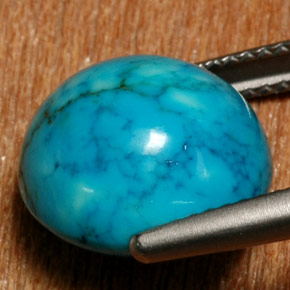 8,98 ctw natürlicher blauer Türkis, Oval Schliff, Lichtundurchlässig