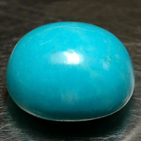12,16 ctw natürlicher blauer Türkis, Oval Schliff, Lichtundurchlässig