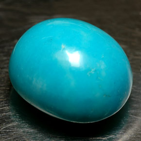 12,16 ctw natürlicher blauer Türkis, Oval Schliff, Lichtundurchlässig