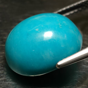 12,16 ctw natürlicher blauer Türkis, Oval Schliff, Lichtundurchlässig