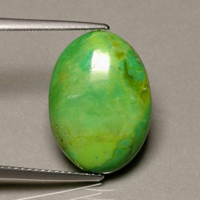 5,72 ctw natürlicher grüner Türkis, Oval Schliff, Lichtundurchlässig