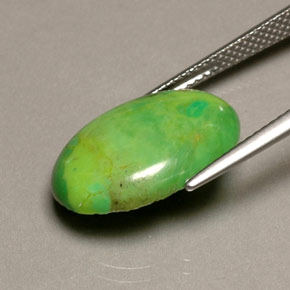 5,72 ctw natürlicher grüner Türkis, Oval Schliff, Lichtundurchlässig