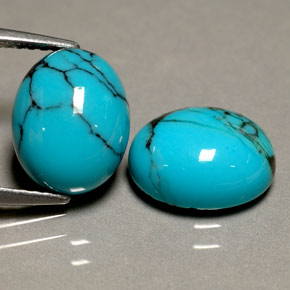  ct natürliche Blau Türkis-Edelsteine, Oval Schliff, Lichtundurchlässig