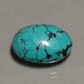 12,98 ctw natürlicher blauer Türkis, Oval Schliff, Lichtundurchlässig