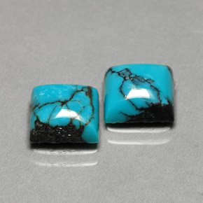  ct natürliche Blau Türkis-Edelsteine, Quadrat, Lichtundurchlässig