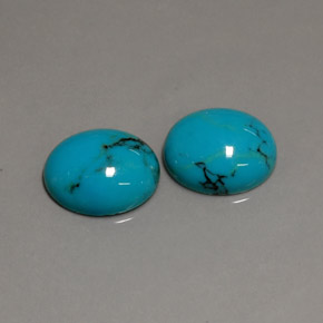  ct natürliche blauer Türkis-Edelsteine, Oval Schliff, Lichtundurchlässig