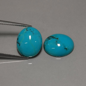  ct natürliche blauer Türkis-Edelsteine, Oval Schliff, Lichtundurchlässig