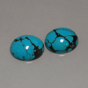  ct natürliche blauer Türkis-Edelsteine, Oval Schliff, Lichtundurchlässig