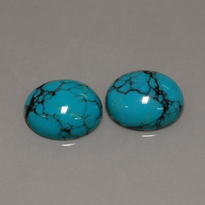  ct natürliche blauer Türkis-Edelsteine, Oval Schliff, Lichtundurchlässig