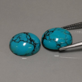  ct natürliche blauer Türkis-Edelsteine, Oval Schliff, Lichtundurchlässig