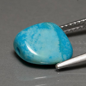 3,83 ctw natürlicher blauer Türkis, Fantasieschliff, Lichtundurchlässig