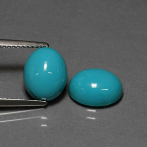  ct natürliche blauer Türkis-Edelsteine, Oval Schliff, Lichtundurchlässig