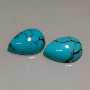  ct natürliche blauer Türkis-Edelsteine, Birnenform, Lichtundurchlässig