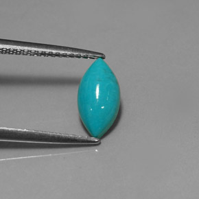 0,76 ctw natürlicher blauer Türkis, Marquise, Lichtundurchlässig