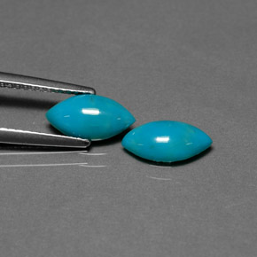  ct natürliche blauer Türkis-Edelsteine, Marquise, Lichtundurchlässig