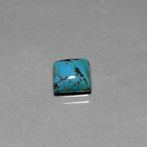 1,86 ctw natürlicher blauer Türkis, Quadrat, Lichtundurchlässig