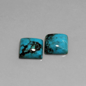  ct natürliche blauer Türkis-Edelsteine, Quadrat, Lichtundurchlässig