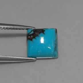1,80 ctw natürlicher blauer Türkis, Quadrat, Lichtundurchlässig