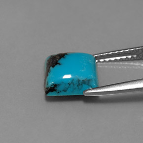 1,80 ctw natürlicher blauer Türkis, Quadrat, Lichtundurchlässig