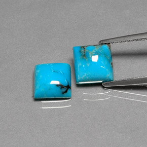  ct natürliche Blau Türkis-Edelsteine, Quadrat, Lichtundurchlässig