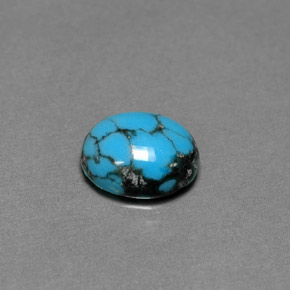 1,79 ctw natürlicher blauer Türkis, Oval Schliff, Lichtundurchlässig