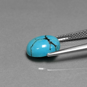 9,17 ctw natürlicher Blau Türkis, Oval Schliff, Lichtundurchlässig