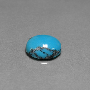 2,16 ctw natürlicher blauer Türkis, Oval Schliff, Lichtundurchlässig