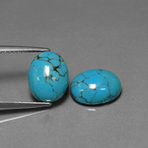  ct natürliche blauer Türkis-Edelsteine, Oval Schliff, Lichtundurchlässig