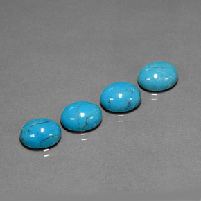  ct natürliche blauer Türkis-Edelsteine, Oval Schliff, Lichtundurchlässig