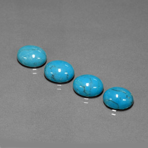  ct natürliche blauer Türkis-Edelsteine, Oval Schliff, Lichtundurchlässig