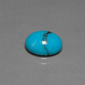 1,91 ctw natürlicher blauer Türkis, Oval Schliff, Lichtundurchlässig