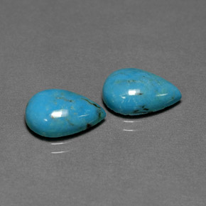  ct natürliche grüner Türkis-Edelsteine, Birnenform, Lichtundurchlässig