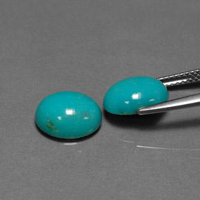  ct natürliche grüner Türkis-Edelsteine, Oval Schliff, Lichtundurchlässig