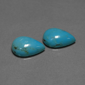  ct natürliche blauer Türkis-Edelsteine, Birnenform, Lichtundurchlässig