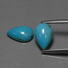  ct natürliche blauer Türkis-Edelsteine, Birnenform, Lichtundurchlässig