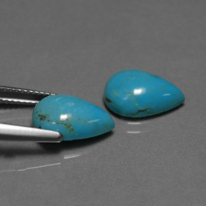  ct natürliche blauer Türkis-Edelsteine, Birnenform, Lichtundurchlässig